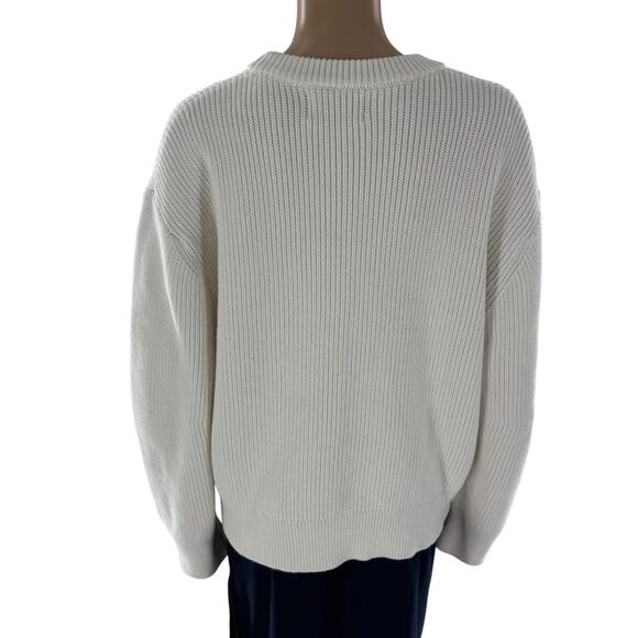 Modern Citizen White Tate Organic Cotton Side Zip Sweater - Picture 9 of 12